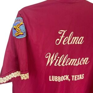 Vintage 1960s WIBC League Bowling Shirt Lubbock Texas Felma Willemson‎ Medium